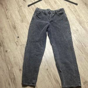 High rise gray jeans